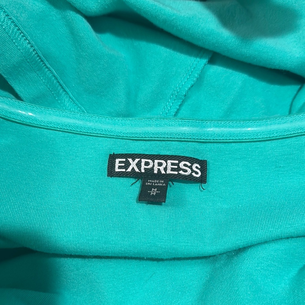 Express Size Medium Teal Strapless/Spaghetti Stra… - image 8
